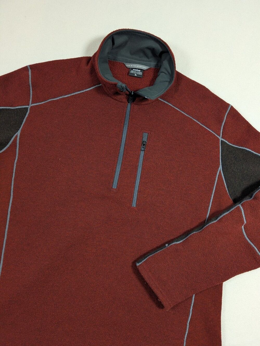 Kuhl Interceptr 1/4 Zip Fleece Pullover Sweater Mens XL Red 3111 KE1 Gorpcore